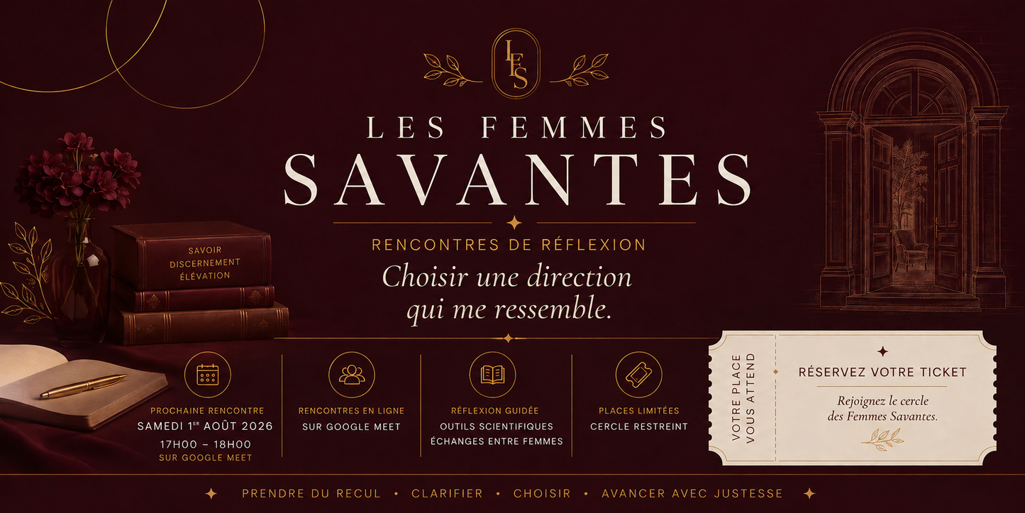 Rencontre des Femmes savantes : 2/ Choisir une direction qui me ressemble - 02 août 2026