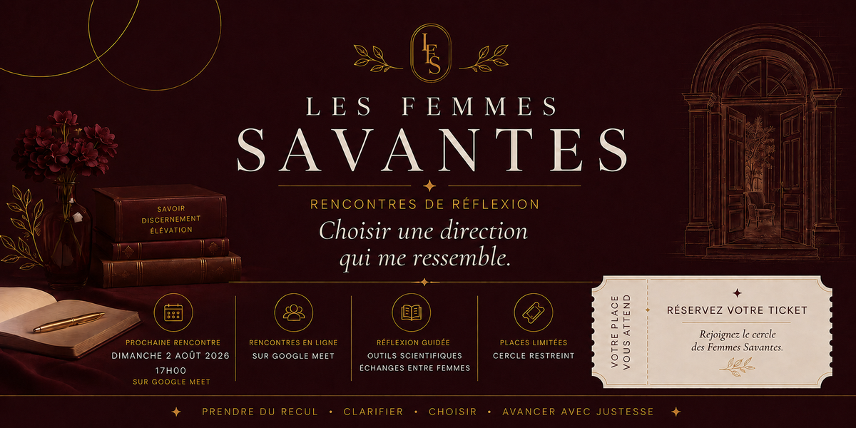 Rencontre des Femmes savantes : 2/ Choisir une direction qui me ressemble - 02 août 2026